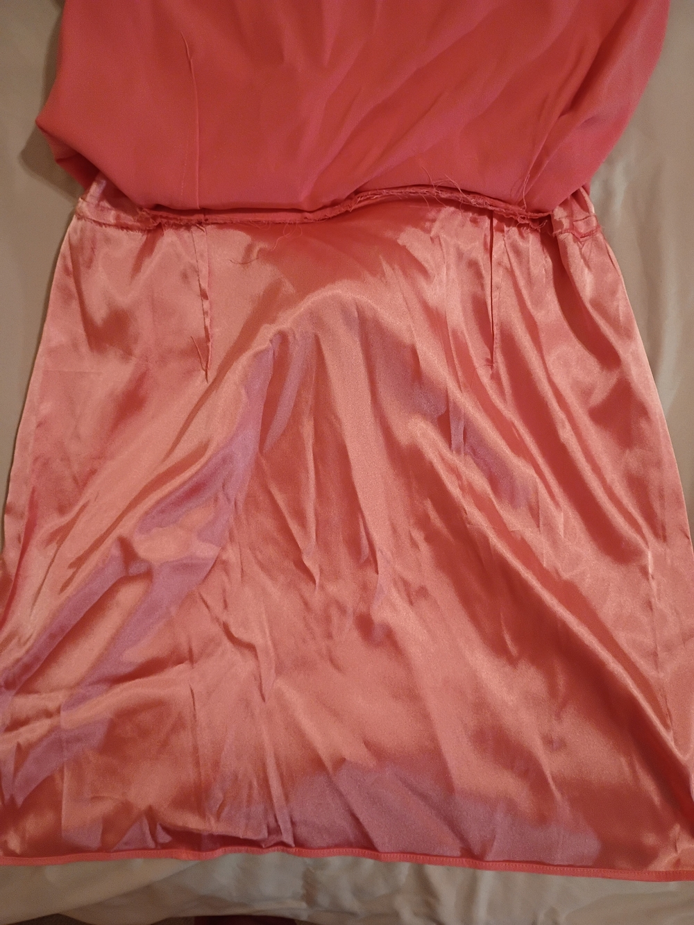 Alex Marie Coral Satin Draped Dress - Picture 10 of 10